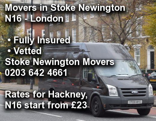Movers in Stoke Newington N16, Hackney